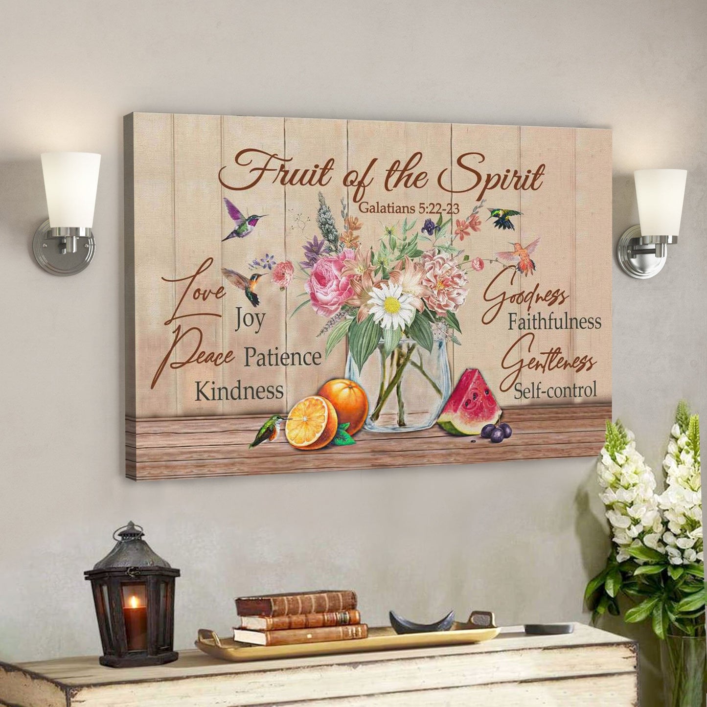 God Canvas Prints - Jesus Canvas Art - Fruit Of The Spirit Galatians 522-23 Bible Verse Wall Art Canvas - Ciaocustom