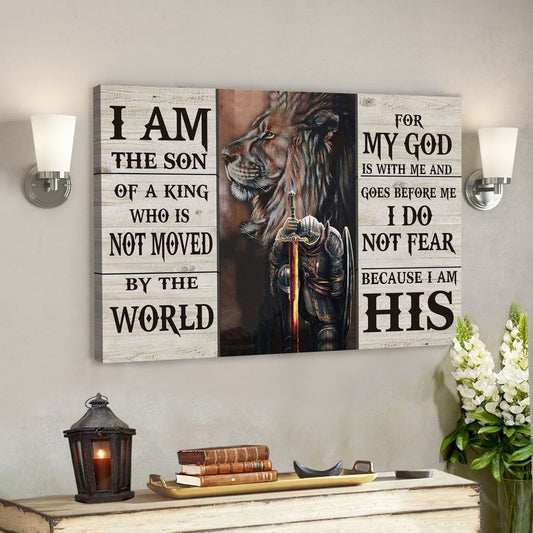 God Canvas Prints - Jesus Canvas Art - Lion And Warrior Canvas I Am The Son Of A King Wall Art Decor - Ciaocustom
