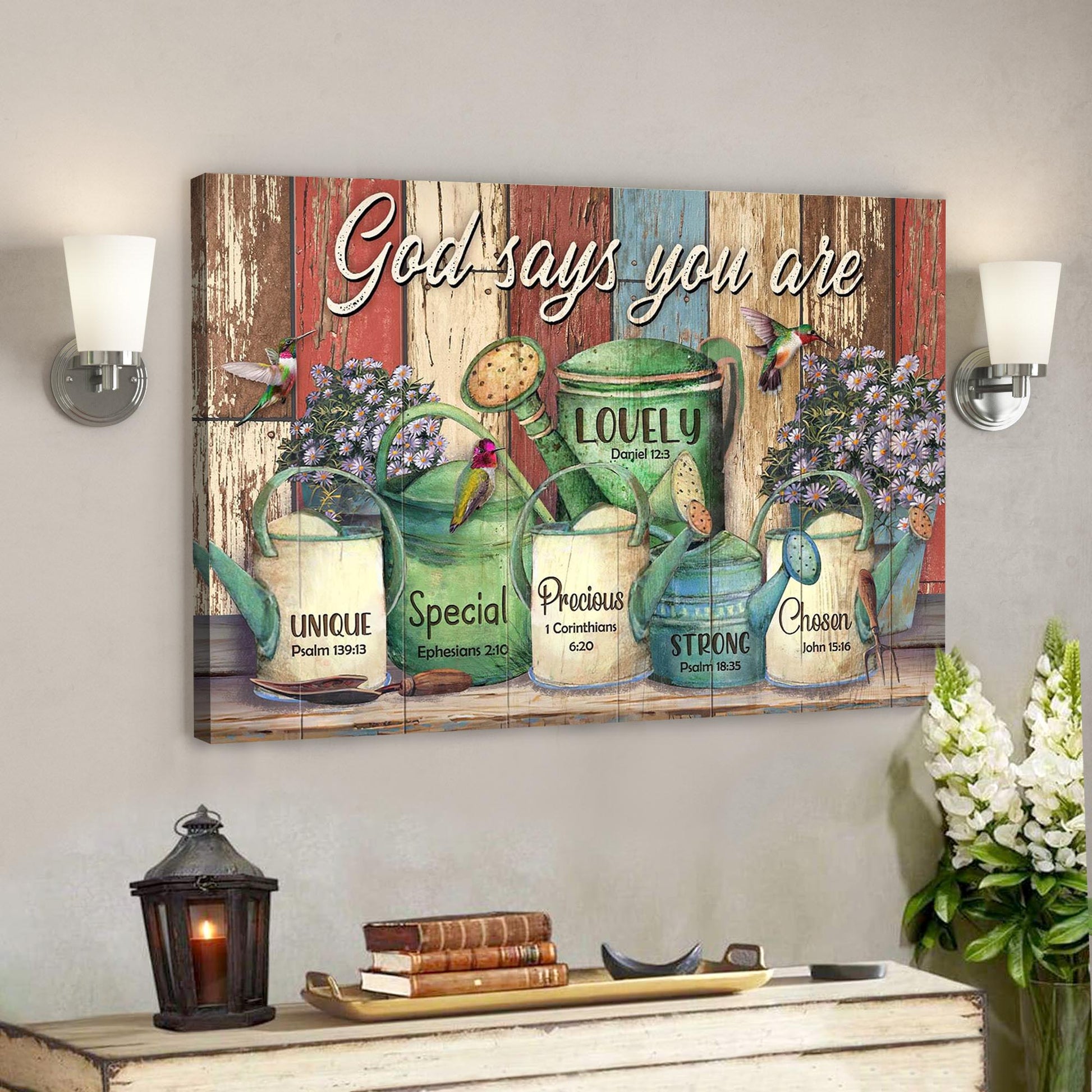 Garden Canvas - God Says You Are Canvas Wall Art - Bible Verse Canvas - God Canvas - Scripture Canvas Wall Art - Ciaocustom