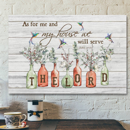 God Canvas Prints - Jesus Canvas Art - As For Me And My House Joshua 2415 Bible Verse Wall Art Canvas - Ciaocustom