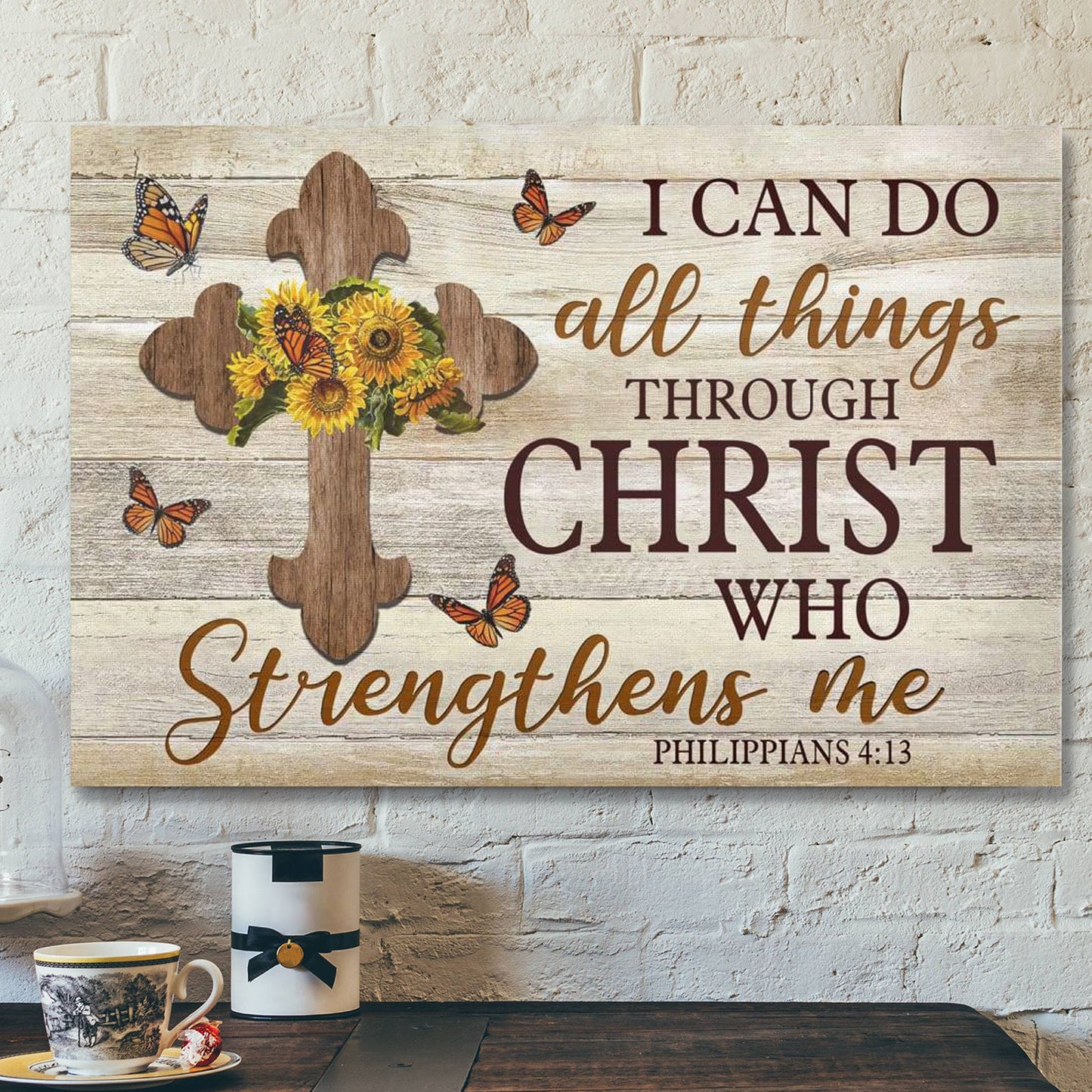 I Can Do All Things Through Christ Philippians 413 Canvas Wall Art - Ciaocustom