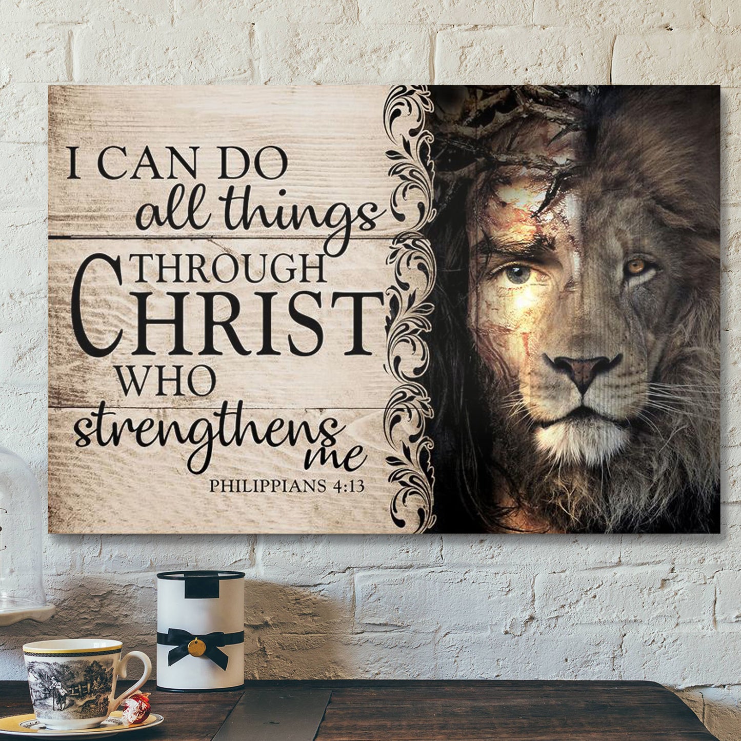I Can Do All Things - Lion Of Judah - Bible Verse Canvas - Scripture Canvas Wall Art - Ciaocustom