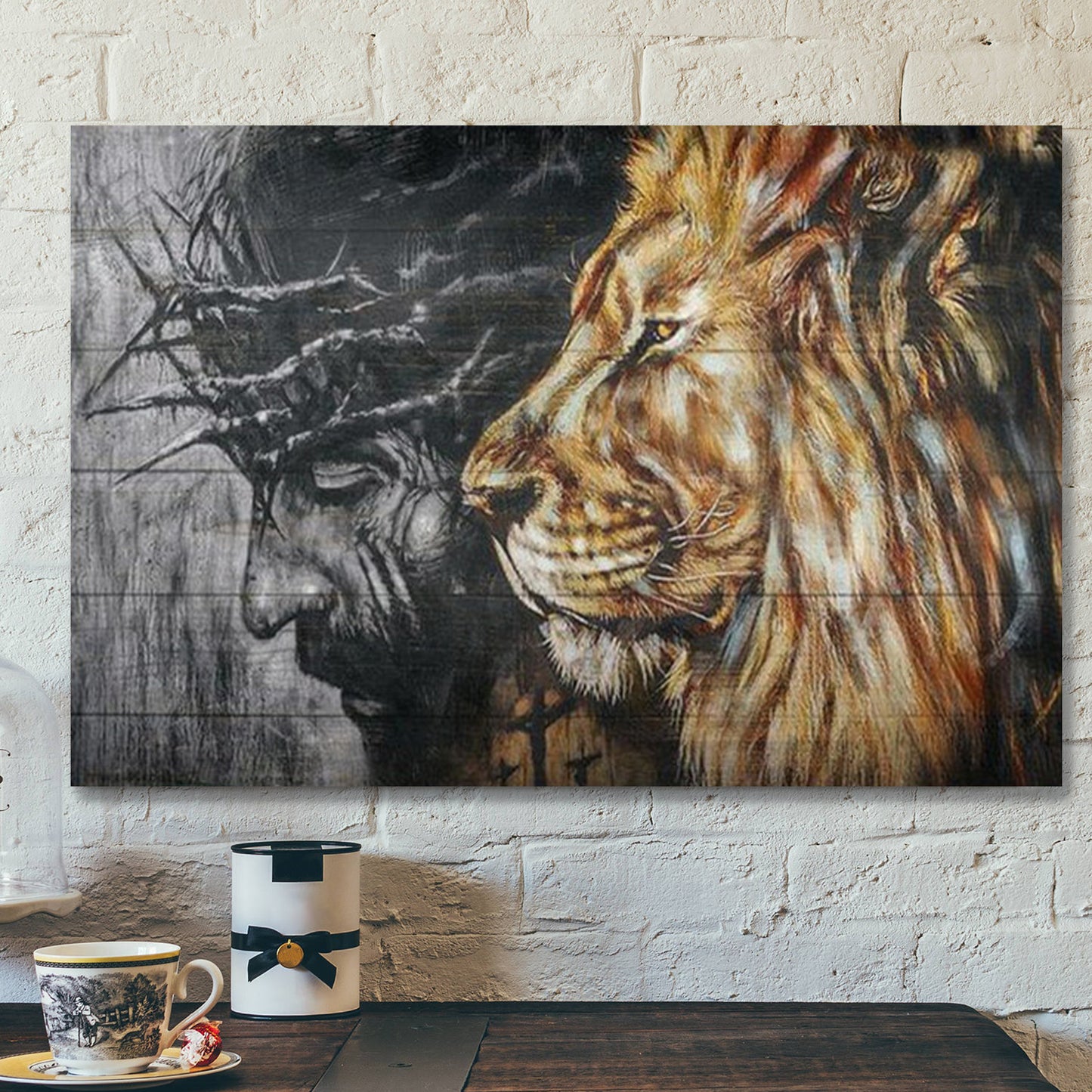 Lion of Judah Canvas - Bible Verse Canvas - Scripture Canvas Wall Art - Ciaocustom