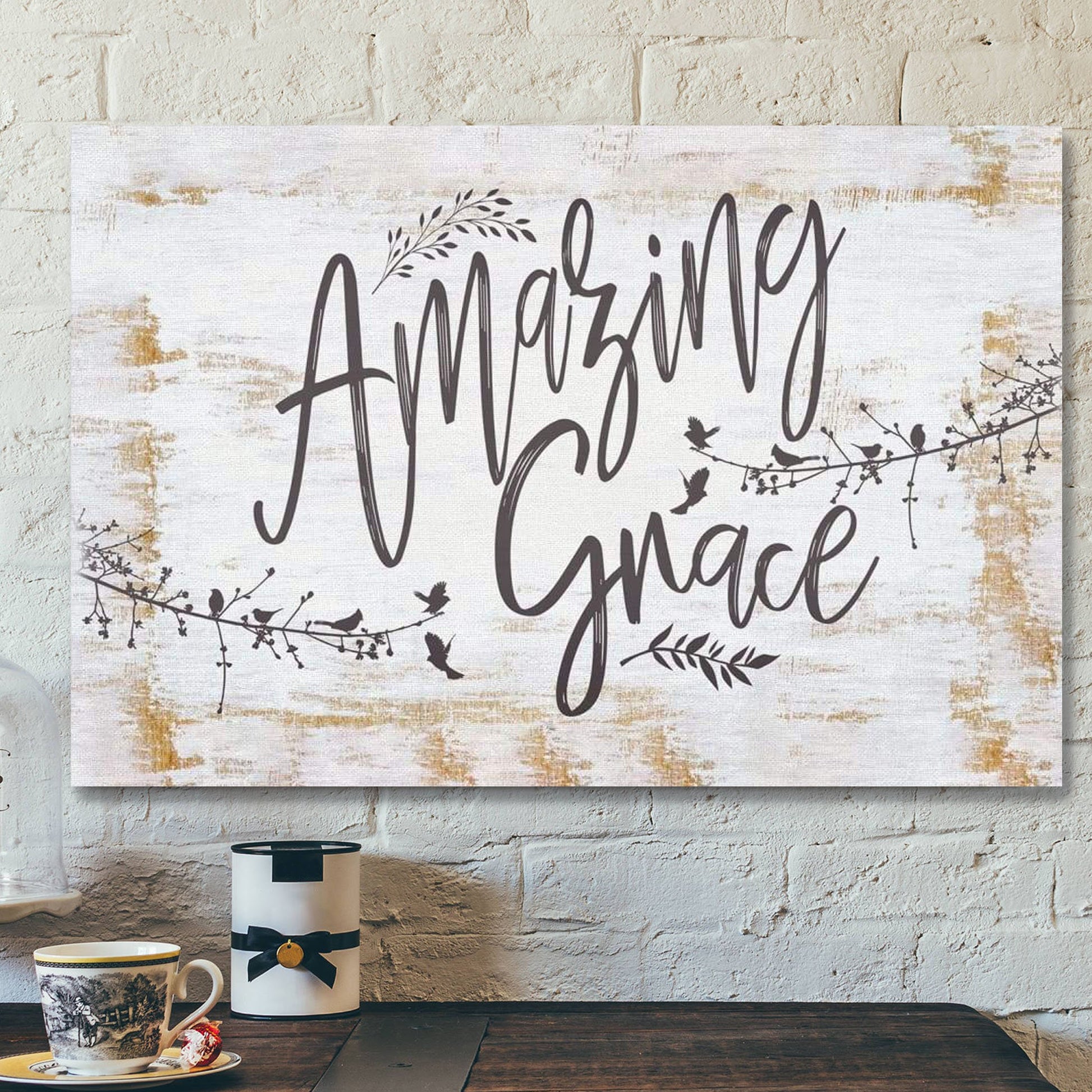 Amazing Grace Canvas Wall Art - Christian Wall Posters - Ciaocustom