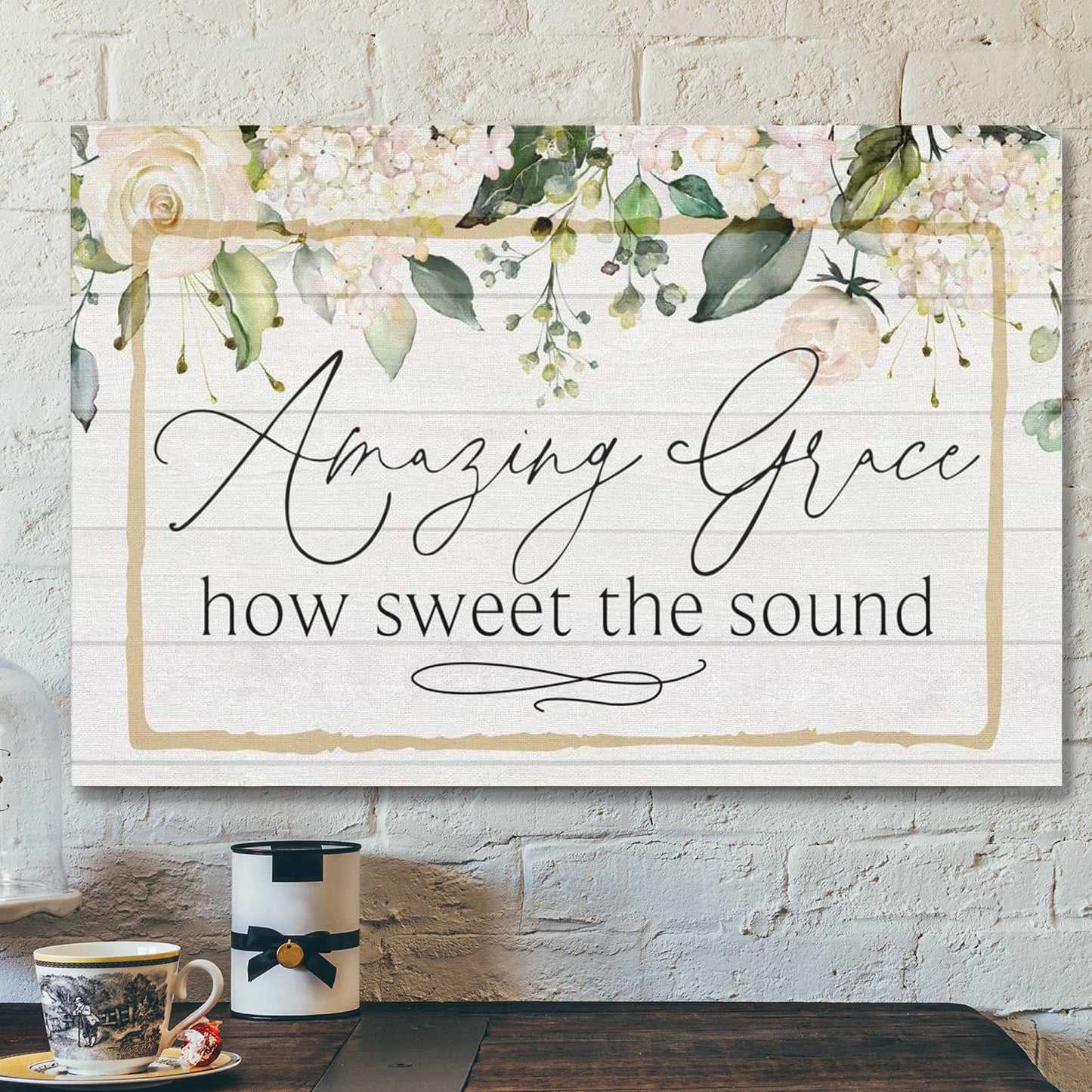 God Canvas Prints - Jesus Canvas Art - Amazing Grace How Sweet The Sound Canvas Print - Christian Wall Art - Ciaocustom