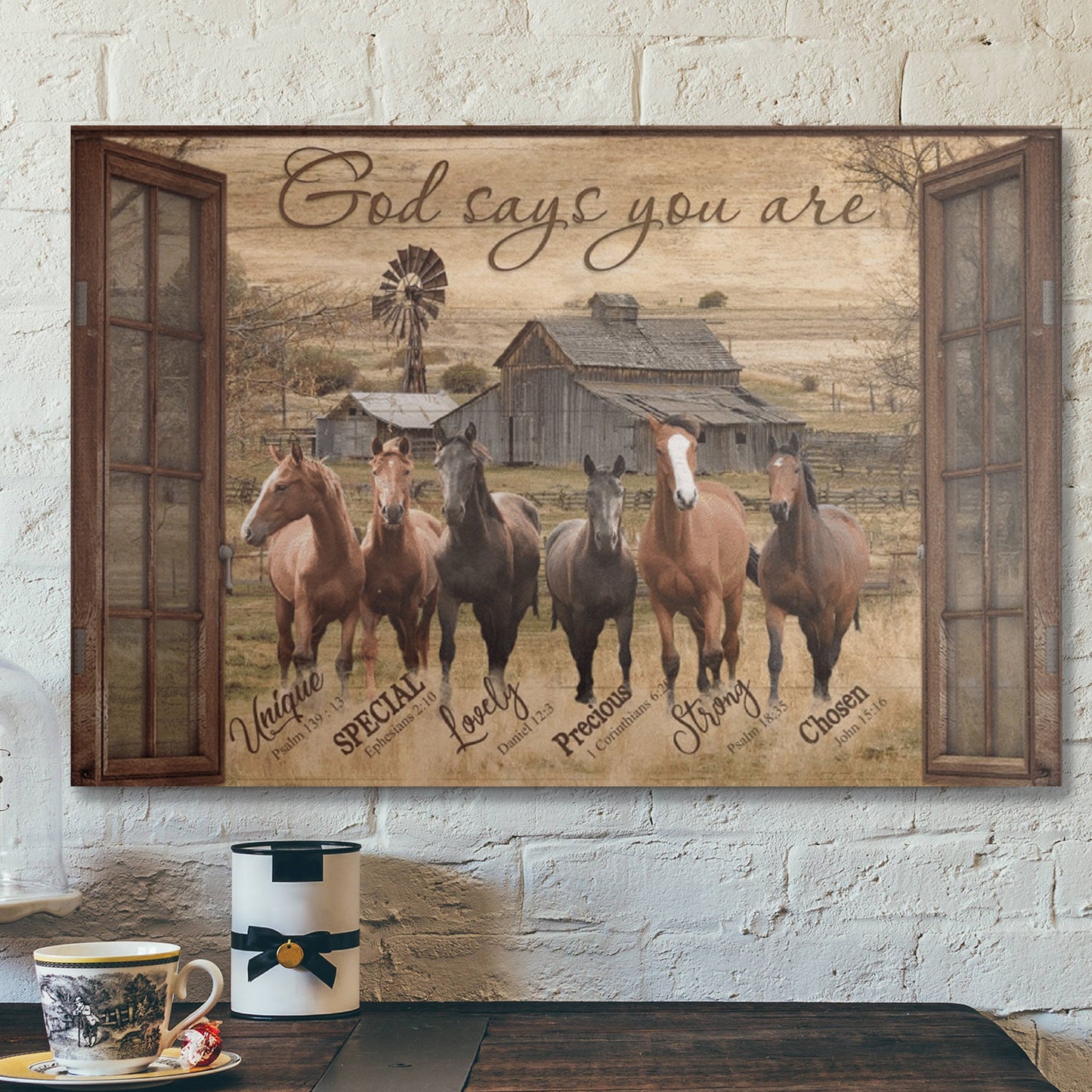 Bible Verse Wall Art Canvas - Amazing Horse - God Says You Are Canvas - Ciaocustom