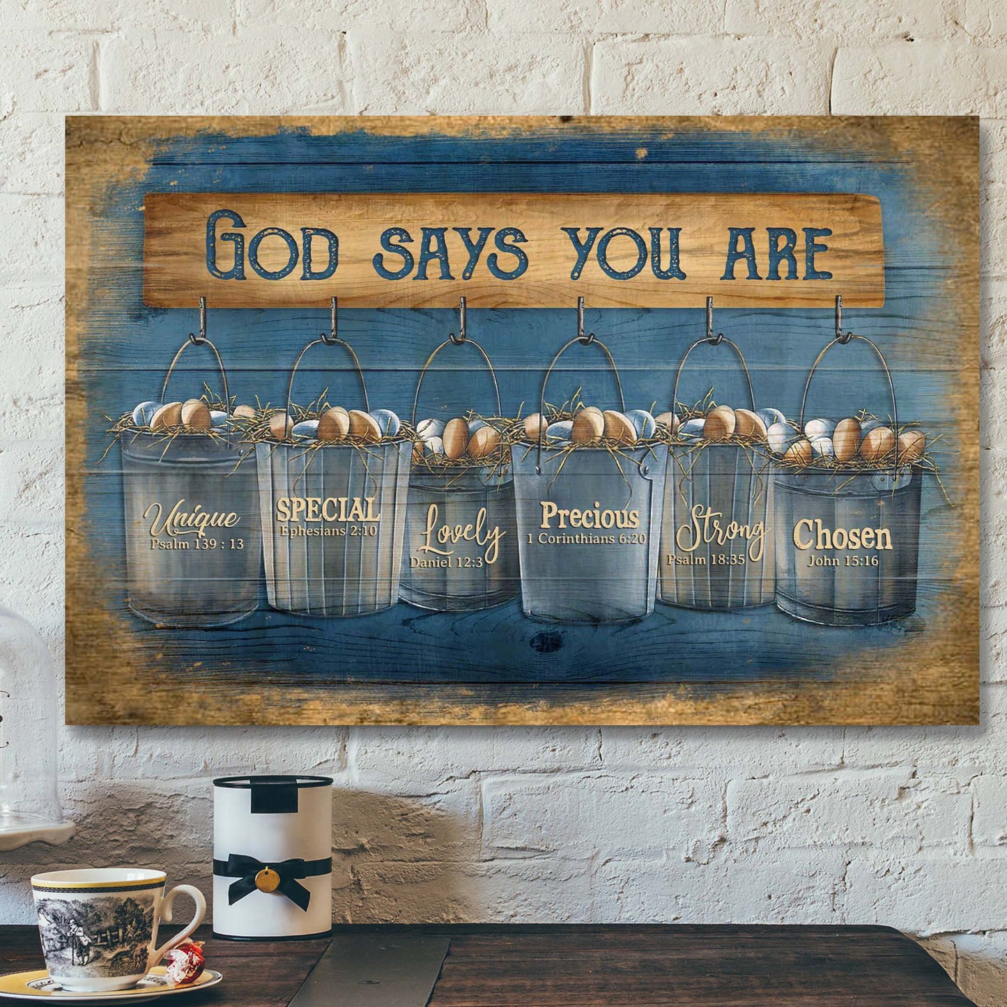 Eggs Canvas - God Says You Are Canvas Wall Art - Bible Verse Canvas - Scripture Canvas Wall Art - Ciaocustom