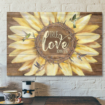 Bible Verse Canvas - True Love John 316 Wall Art Canvas - Scripture Canvas Wall Art - Ciaocustom