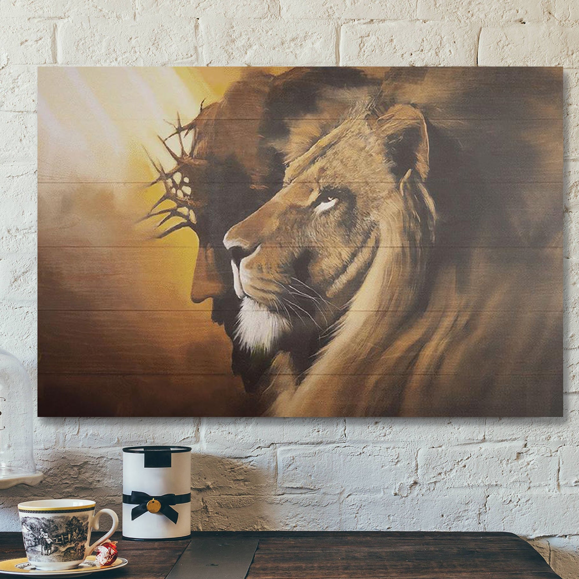 Jesus God Landscape Canvas Prints - God Wall Art - The Lion Of Judah - Ciaocustom