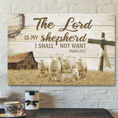 Psalm 231 The Lord Is My Shepherd Canvas Wall Art - Ciaocustom