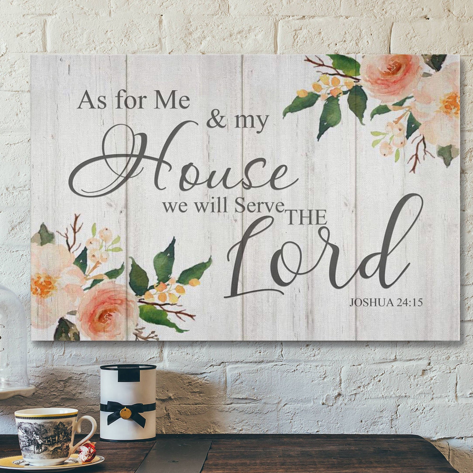 As For Me And My House We Will Serve The Lord Canvas Wall Art - Ciaocustom