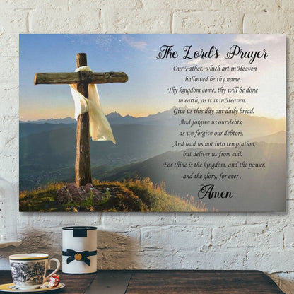 God Canvas Prints - Jesus Canvas Art - The Lords Prayer Canvas Print - Christian Wall Art Canvas - Ciaocustom