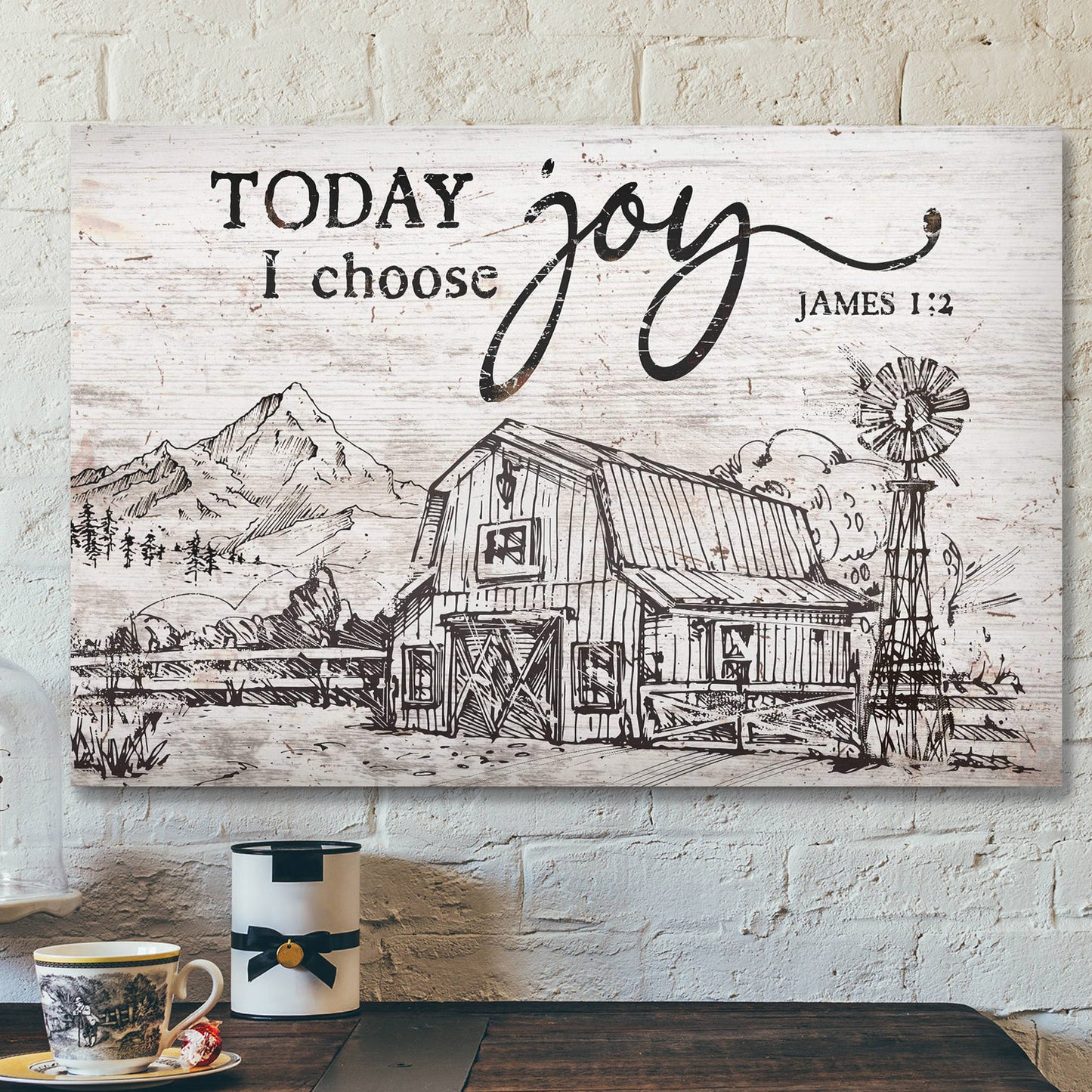 Beautiful Land - Today I Choose Joy Canvas Wall Art - Bible Verse Canvas - Scripture Canvas Wall Art - Ciaocustom