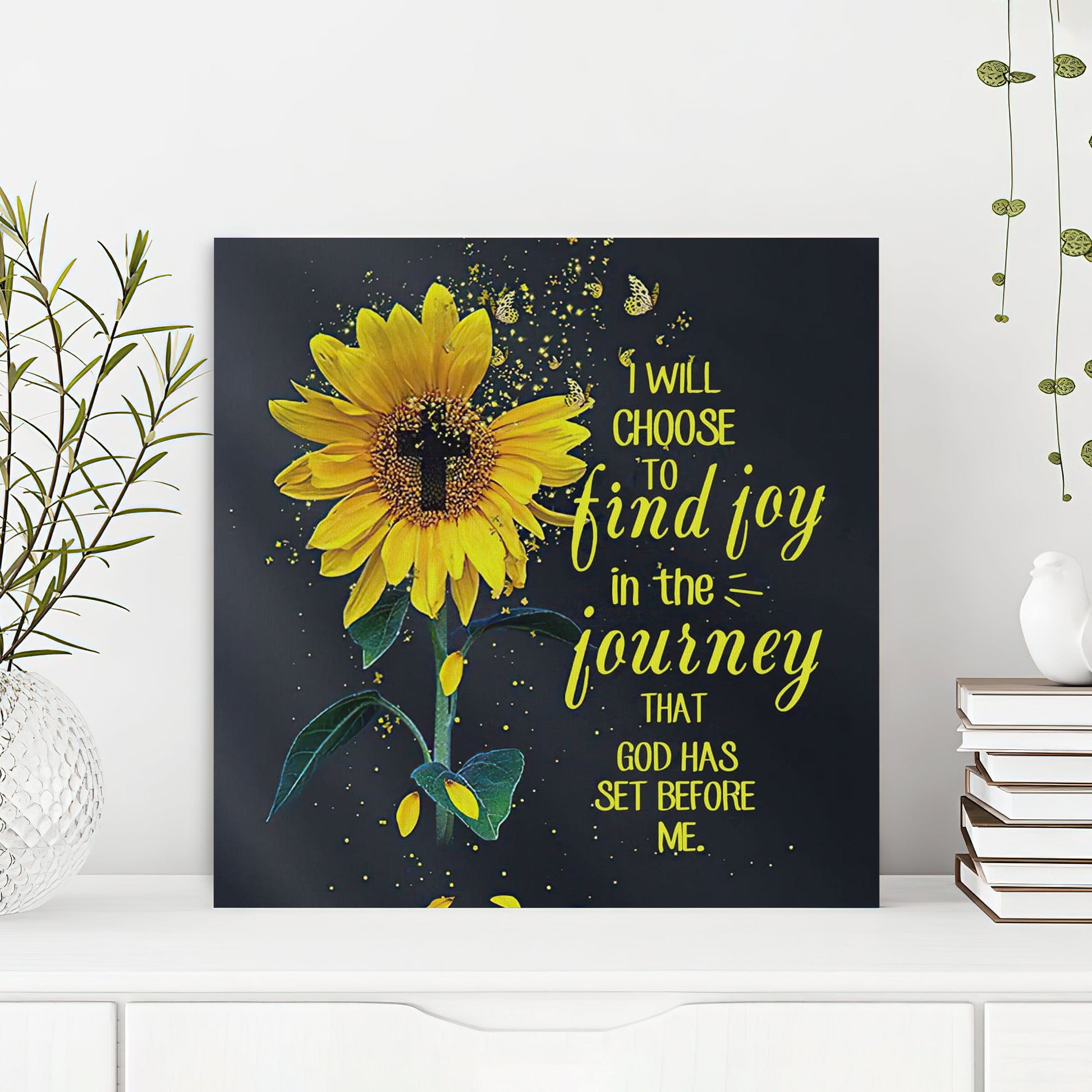 I Will Choose To Find Joy In The Journey - Christian Canvas Wall Art - Ciaocustom