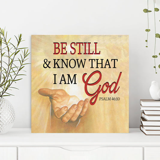 Bible Verse Canvas - God Canvas - Be Still Psalm 4610 Canvas Wall Art - Scripture Canvas Wall Art - Ciaocustom