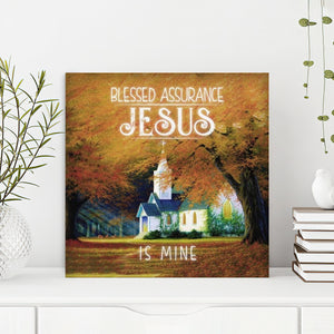 Bible Verse Canvas - God Canvas - Blessed Assurance Jesus Is Mine Canvas Wall Art - Scripture Canvas Wall Art - Ciaocustom