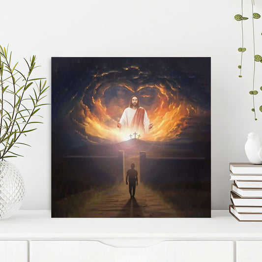 Jesus Come Back And Open Arms Canvas Wall Art - Bible Verse Canvas - God Canvas - Scripture Canvas Wall Art - Ciaocustom
