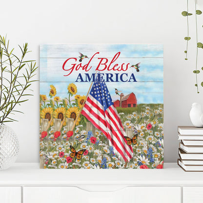 Bible Verse Canvas - God Canvas - God Bless America Canvas Art - Scripture Canvas Wall Art - Ciaocustom