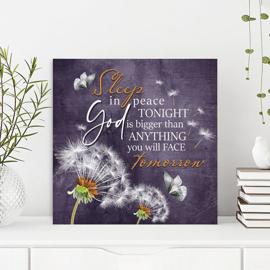 Bible Verse Canvas - God Canvas - God Is Bigger Than Anything You Will Face Tomorrow Canvas Wall Art - Scripture Canvas Wall Art - Ciaocustom