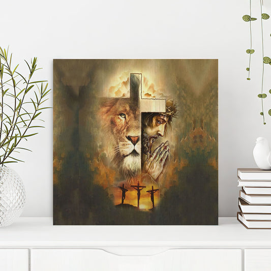 Bible Verse Canvas - God Canvas - Jesus The Lion Of Judah Canvas Wall Art - Scripture Canvas Wall Art - Ciaocustom