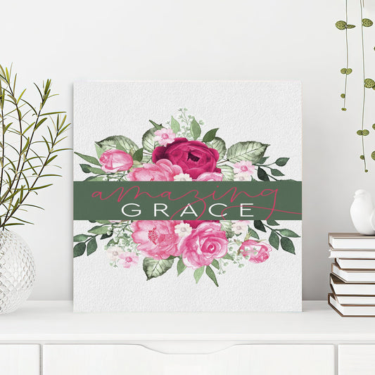 Bible Verse Canvas - God Canvas - Amazing Grace Canvas Wall Art - Scripture Canvas Wall Art - Ciaocustom