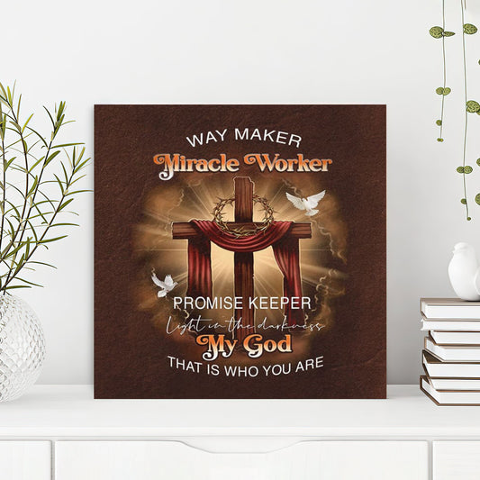 Bible Verse Canvas - God Canvas - Way Maker Lyrics Canvas Wall Art - Scripture Canvas Wall Art - Ciaocustom