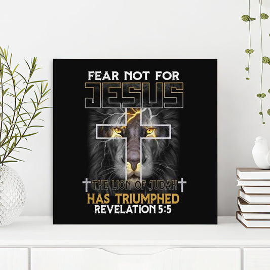 Jesus Lion Revelation 5:5 Canvas Wall Art - Bible Verse Canvas - God Canvas - Scripture Canvas Wall Art - Ciaocustom