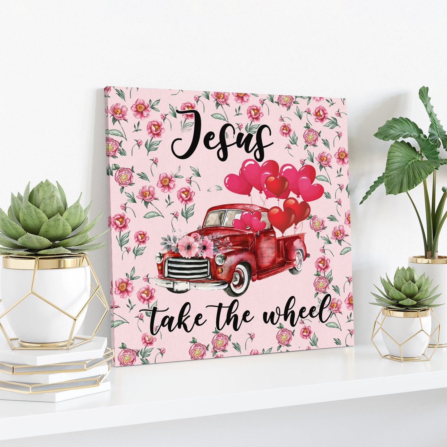 Bible Verse Canvas - Jesus Take The Wheel Wall Art Canvas Print - Scripture Canvas Wall Art - Ciaocustom