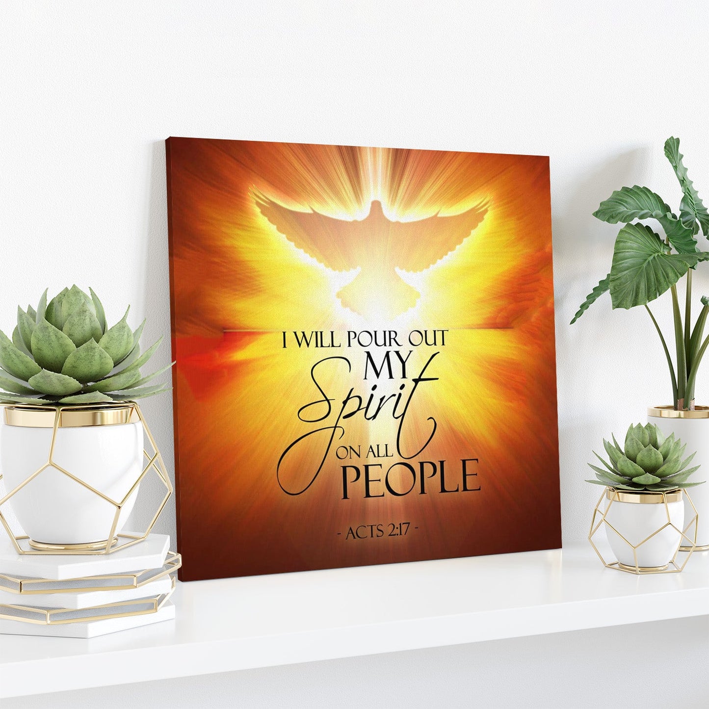 Bible Verse Canvas - I Will Pour Out My Spirit On All People Acts 217 Canvas - Scripture Canvas Wall Art - Ciaocustom