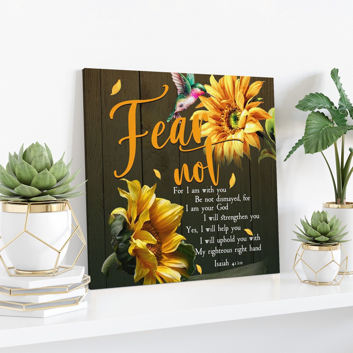 Bible Verse Canvas - Fear Not For I Am With You Isaiah 4110 Canvas - Scripture Canvas Wall Art - Ciaocustom