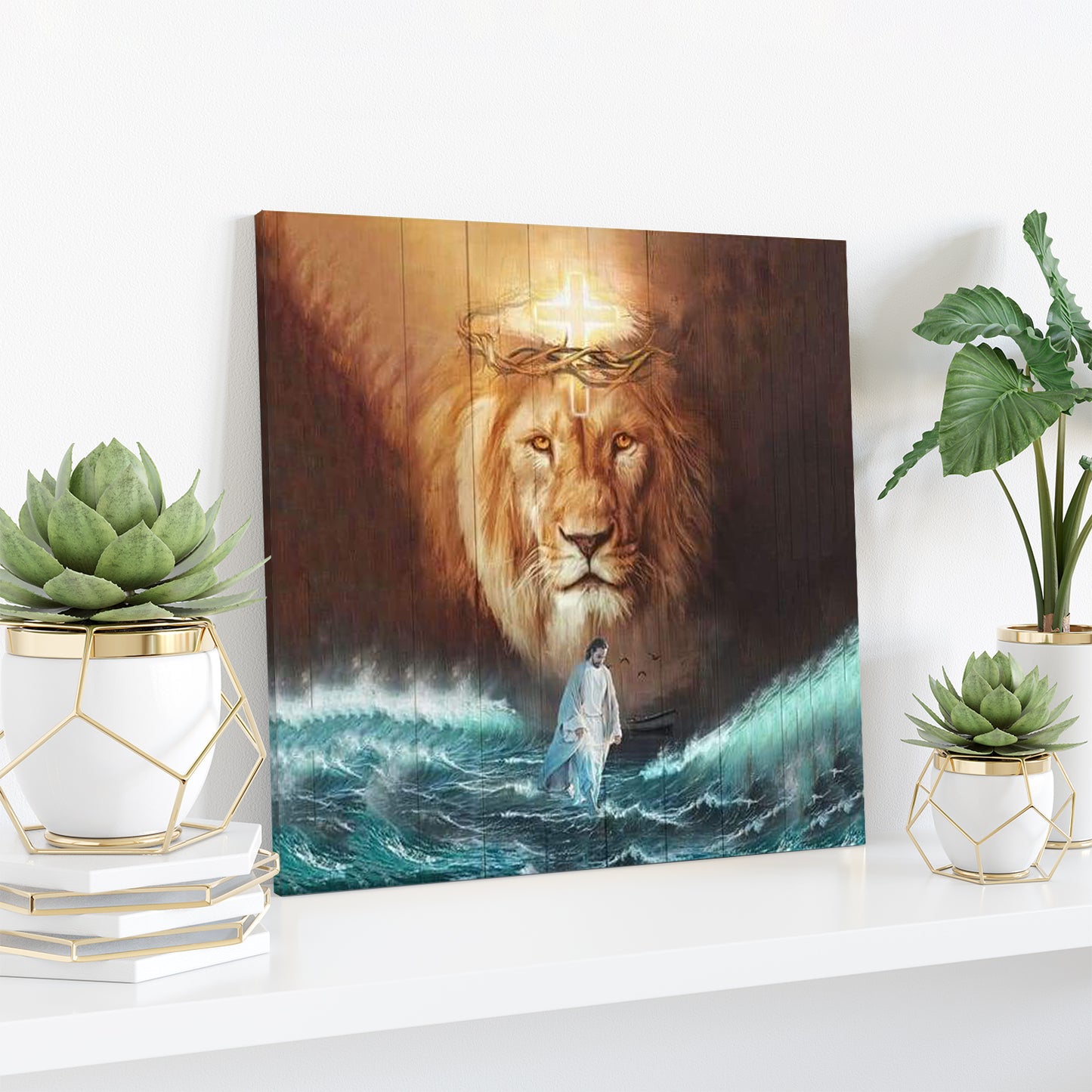 Jesus The Lion Of Judah Canvas Wall Art - Bible Verse Canvas - Scripture Canvas Wall Art - Ciaocustom