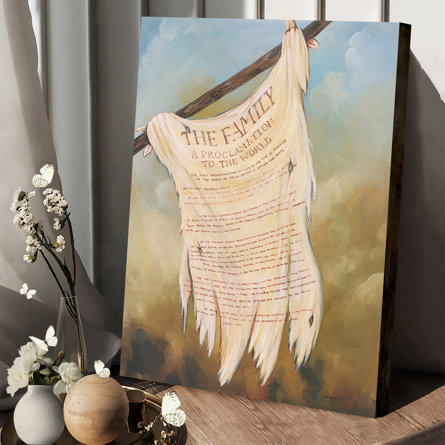 Modern Day Moroni Fighting For Families Canvas Pictures - Jesus Christ Canvas Art - Christian Wall Art