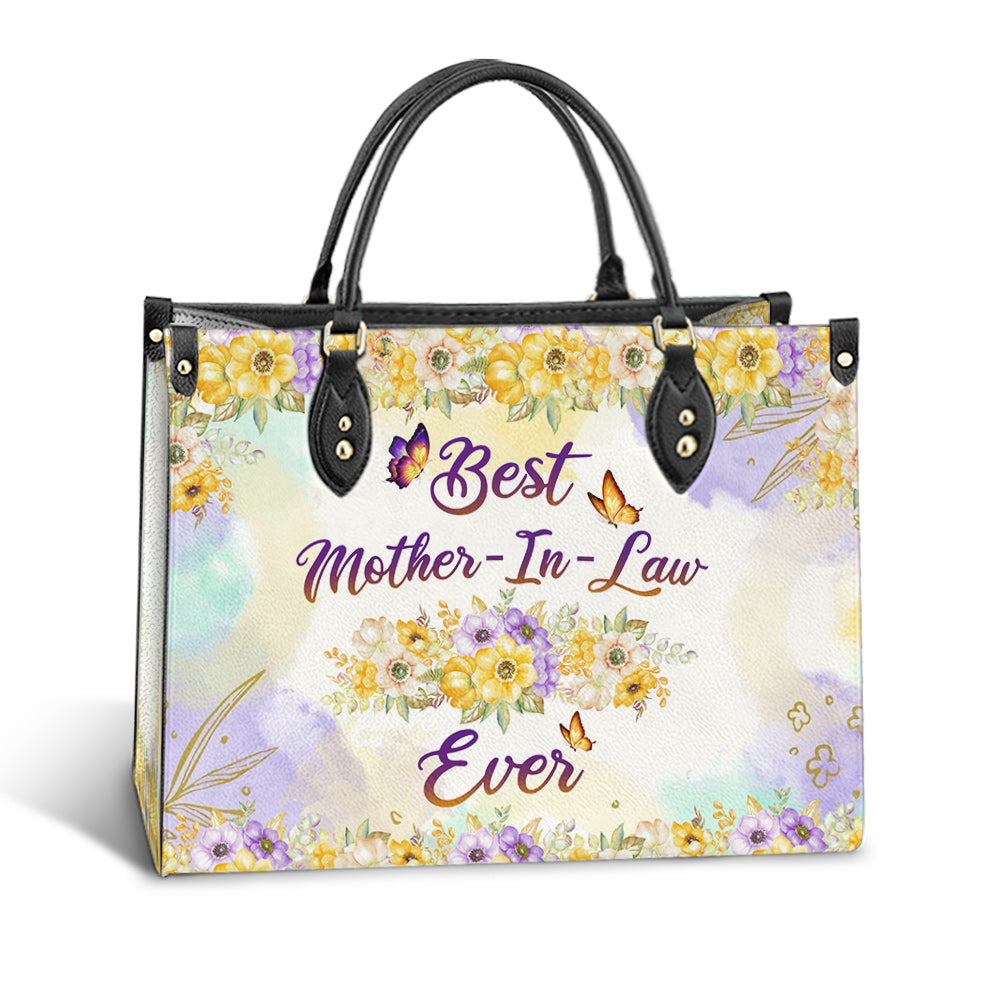 Mom Gift Best Mother In Law Ever Leather Bag - Women's Pu Leather Bag - Best Mother's Day Gifts