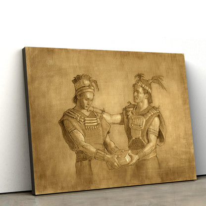 Mormon And Moroni  Canvas Pictures - Jesus Christ Canvas - Christian Wall Art