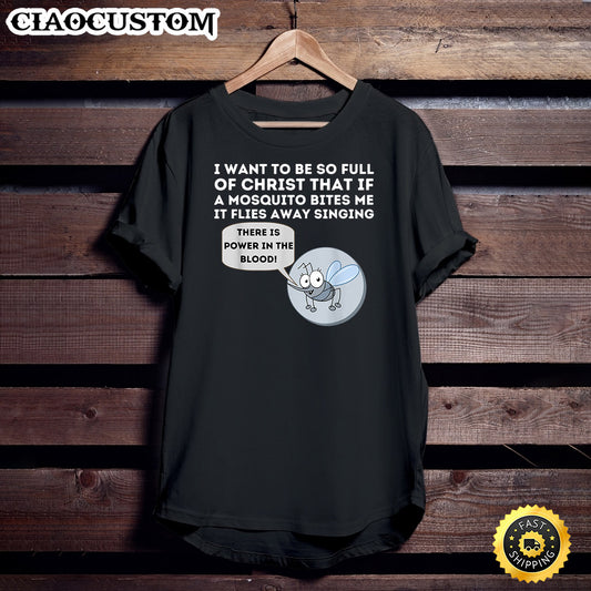 Mosquito Joke - Funny Bible & Jesus T-Shirt - Christian Shirt