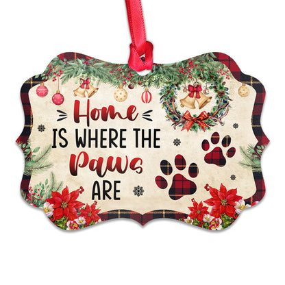 Mother Gift Home Is Where The Paws Are Ornament - Christmas Ornament - Ciaocustom