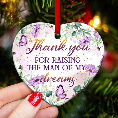 Mother In Law Gift  Raising The Man Of My Dreams Heart Ornament - Christmas Ornament - Ciaocustom