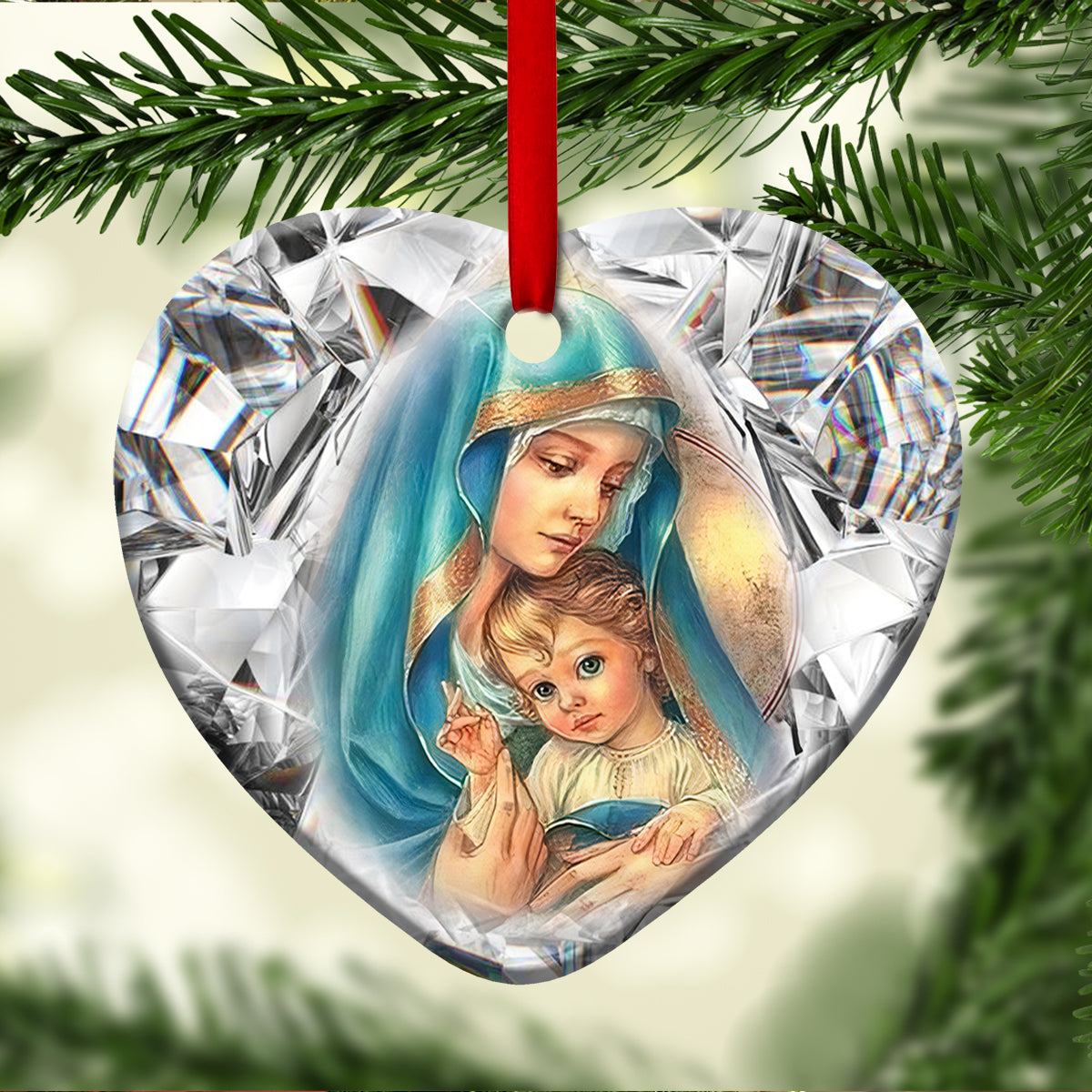 Mother Maria Faith 2 Heart Ceramic Ornament - Christmas Ornament - Christmas Gift