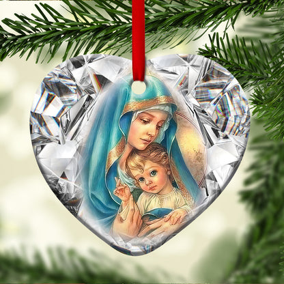 Mother Maria Faith 2 Heart Ceramic Ornament - Christmas Ornament - Christmas Gift