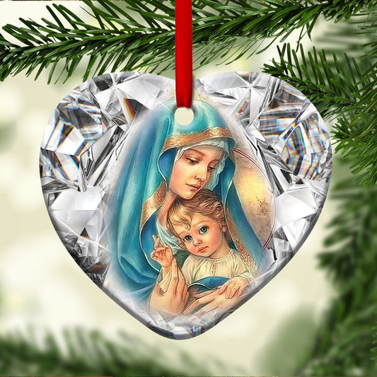 Mother Maria Faith 2 Heart Ceramic Ornament - Christmas Ornament - Christmas Gift