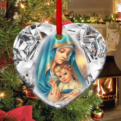Mother Maria Faith 2 Heart Ceramic Ornament - Christmas Ornament - Christmas Gift