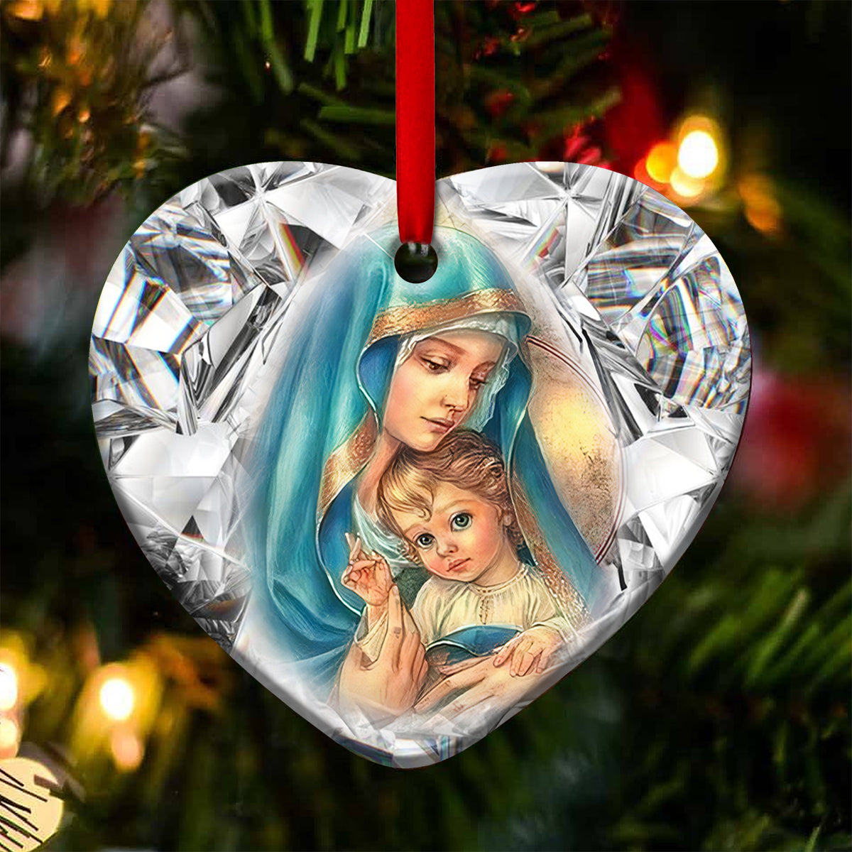 Mother Maria Faith 2 Heart Ceramic Ornament - Christmas Ornament - Christmas Gift