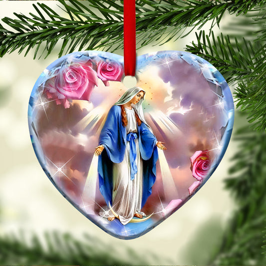 Mother Maria Faith Heart Ceramic Ornament - Christmas Ornament - Christmas Gift