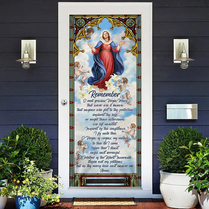 Mother Mary - Blessed Virgin Mary Door Cover - Religious Door Decorations - Christian Home Decor