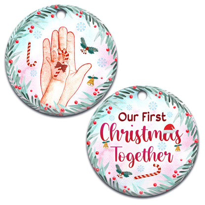Mother Our First Christmas Together Circle Ornament - Christmas Ornament - Ciaocustom