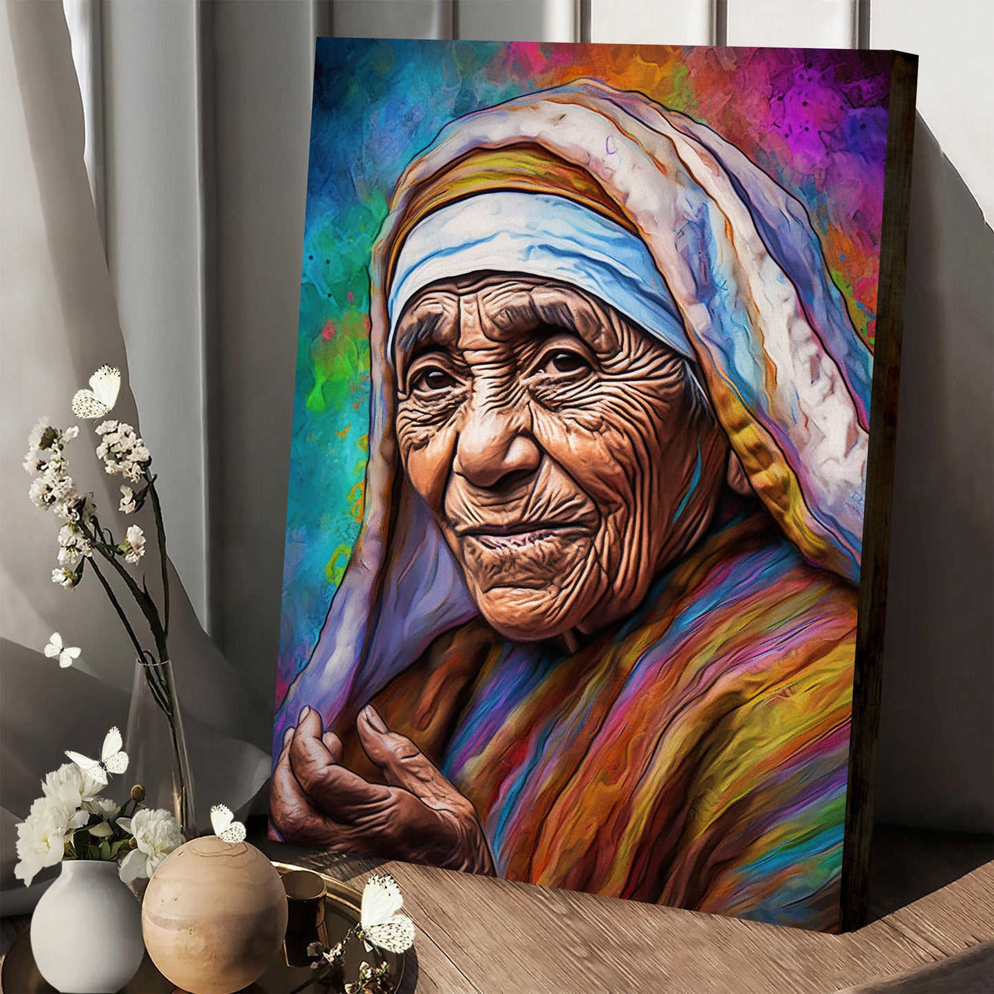 Mother Teresa Painting - Canvas Pictures - Jesus Christ Canvas - Christian Wall Art