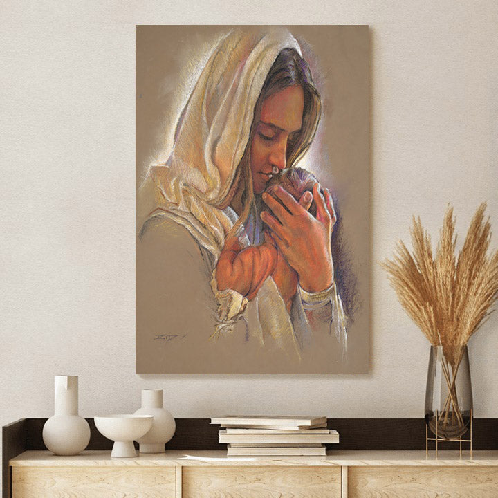 Mother's Embrace Canvas Pictures - Jesus Christ Canvas Art - Christian Wall Art