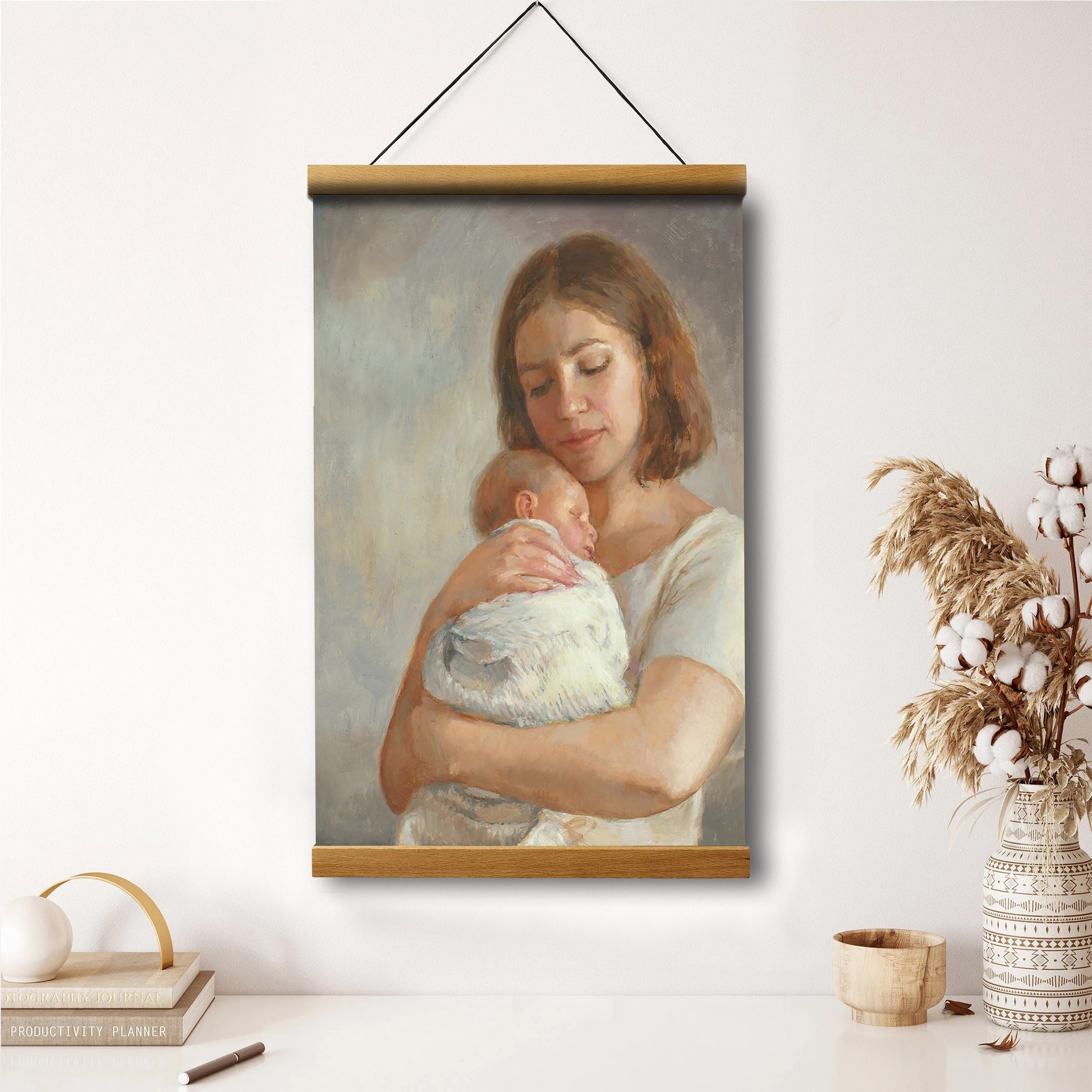 Mother's Love Hanging Canvas Wall Art - Gift For Mom - Religious Canvas