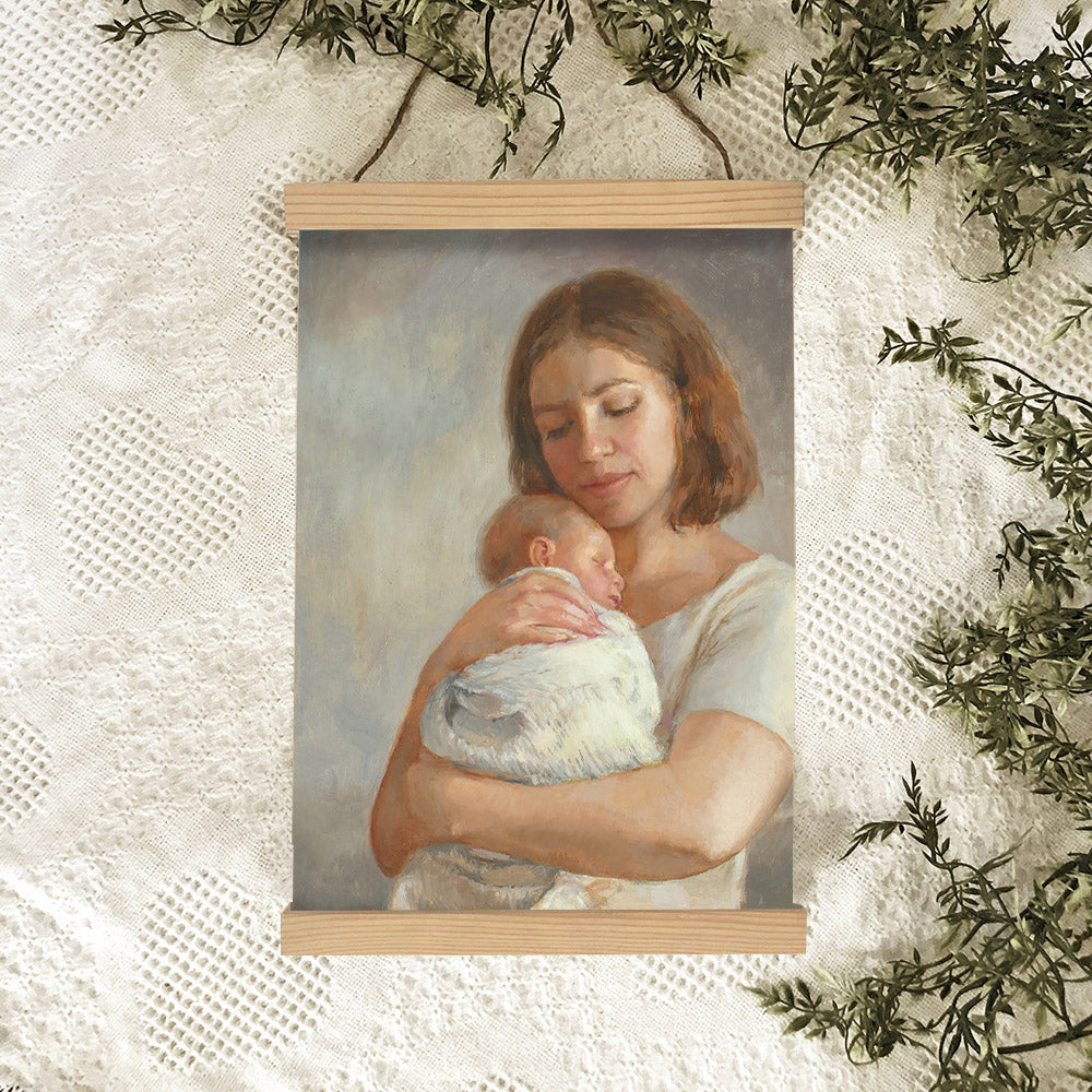Mother's Love Hanging Canvas Wall Art - Gift For Mom - Religious Canvas