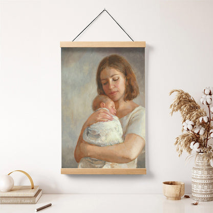 Mother's Love Hanging Canvas Wall Art - Gift For Mom - Religious Canvas